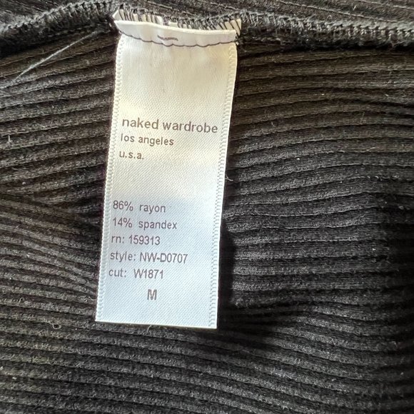 NWOT NAKED WARDROBE All Snatched Up Sleeveless Body-Con Dress in Black (M) - Picture 8 of 10